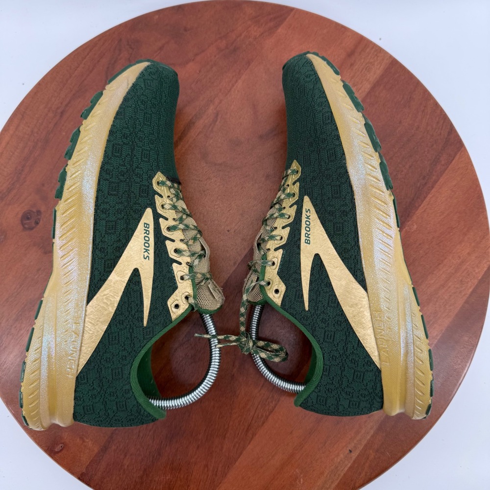 Brooks Launch 7 Running Shoes Green Gold Run Lucky Edition Women 9.5 - Picture 9 of 10